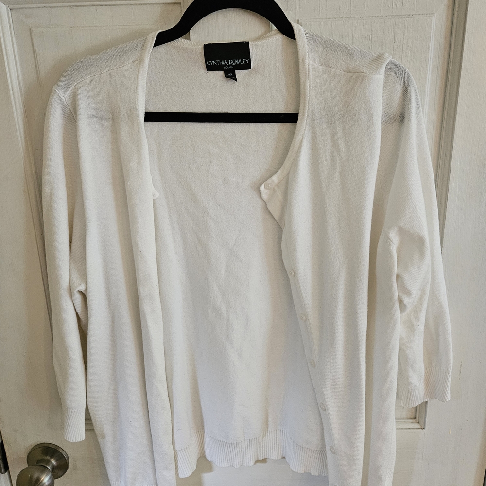 Cynthia Rowley White Cardigan